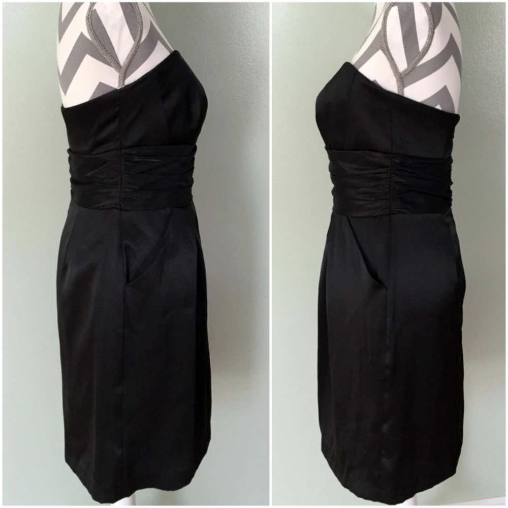 DAVIDS BRIDAL Black Bridesmaid Prom Party Dress - Picture 3 of 4